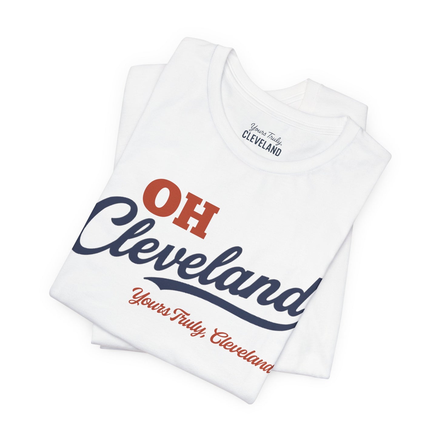 Cleveland Script Tee - "OH Cleveland" Retro City Pride Shirt