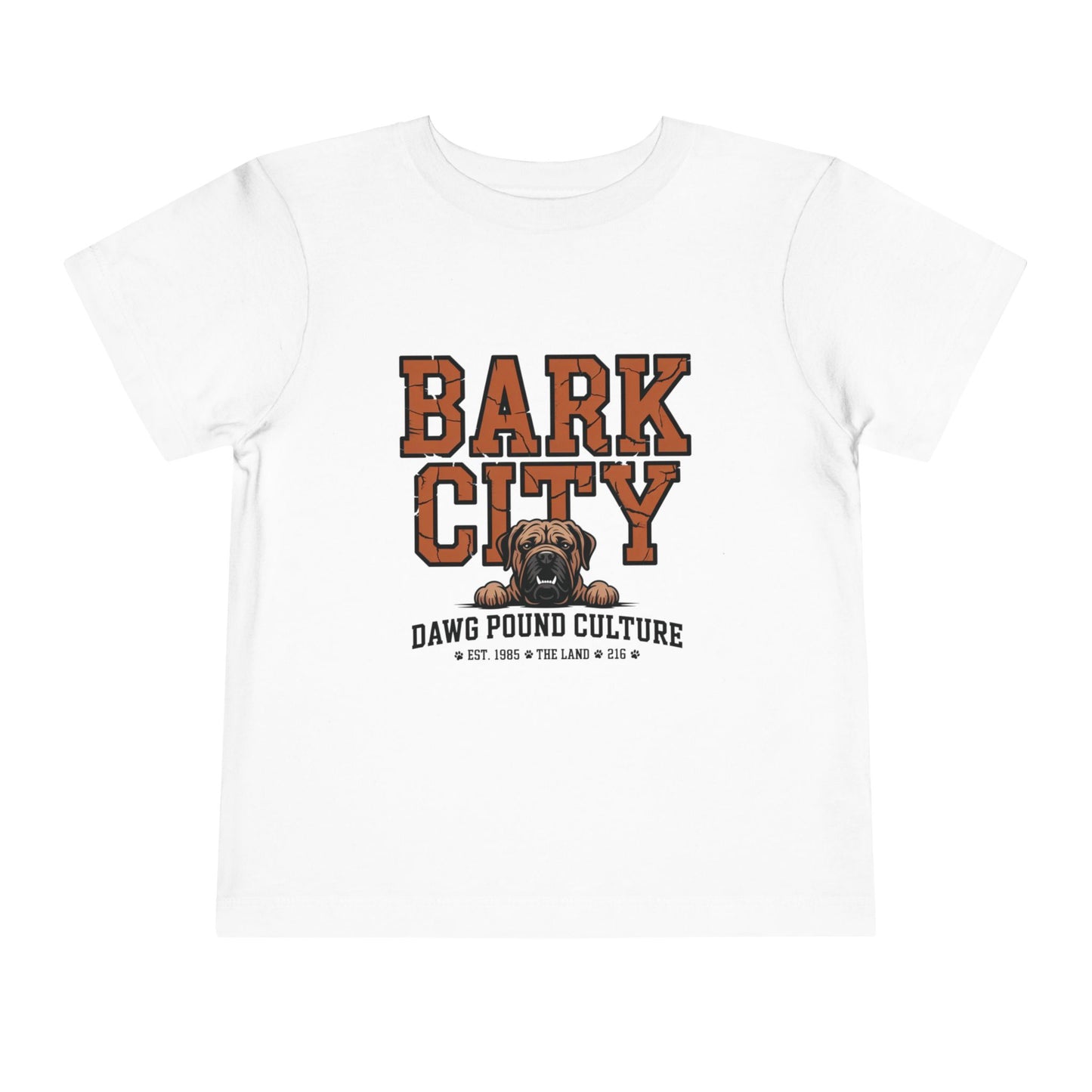 Bark City Toddler Tee — Cleveland Dawg Pound Kids Graphic Shirt