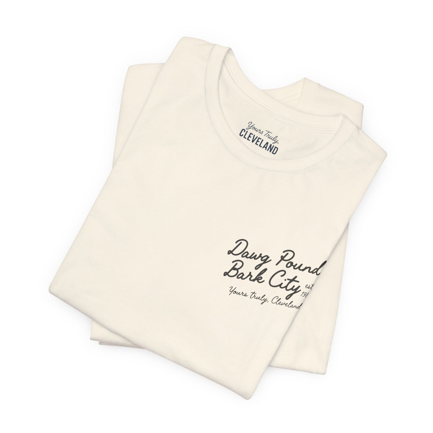 Dawg Pound Bark City Tee — Yours Truly Cleveland Bulldog Graphic T-Shirt