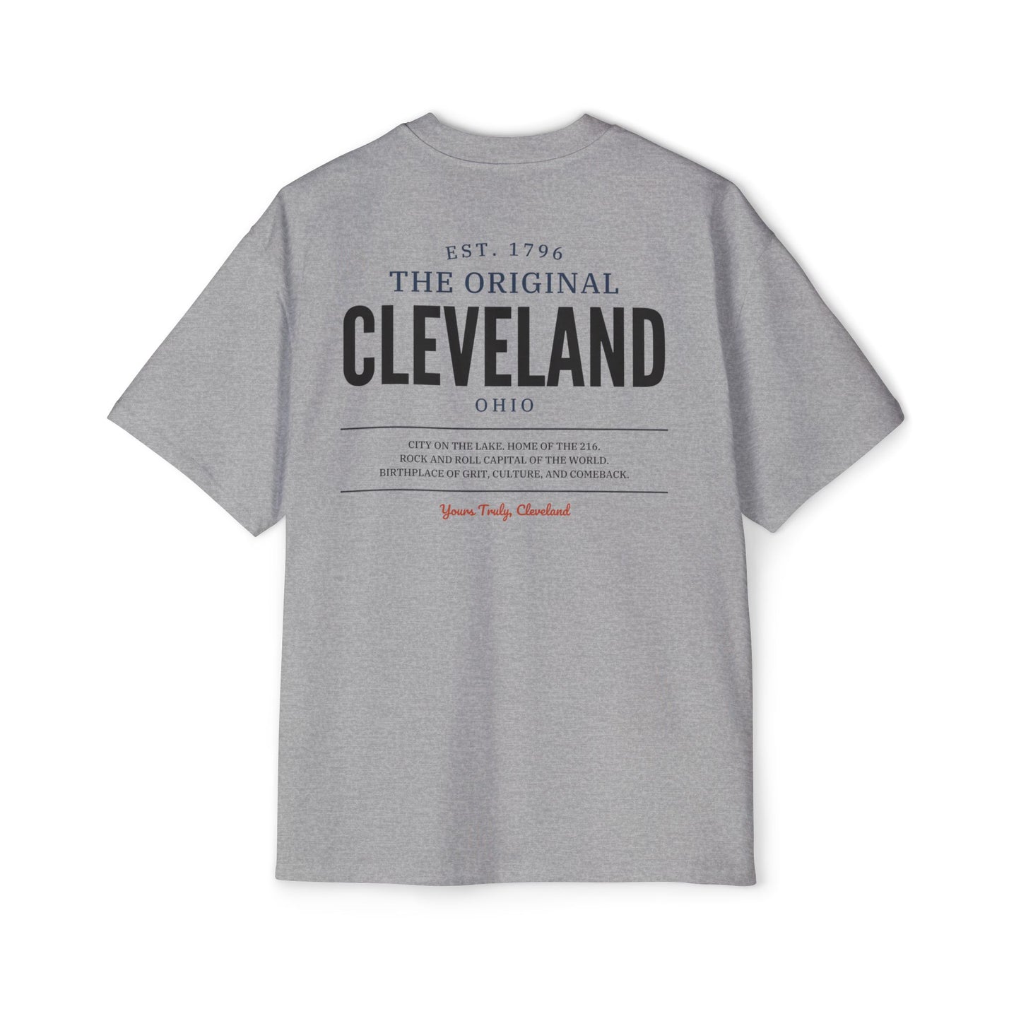 Cleveland Vintage Logo Oversized Tee — Premium Heavyweight