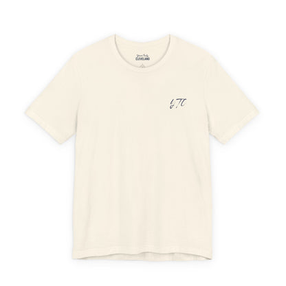 Yours Truly, Cleveland Embroidered Script Tee