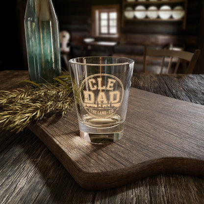 CLE Dad Shot Glass - The Land 216 Vintage Cleveland Whiskey Shooter (1.5 oz)