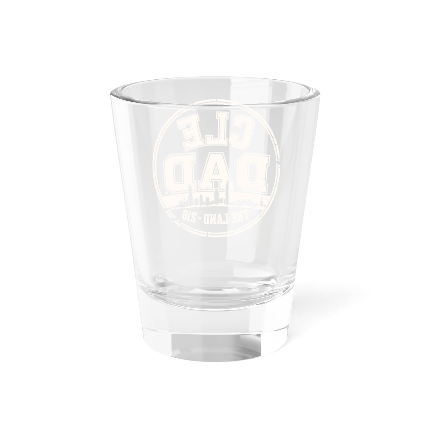 CLE Dad Shot Glass - The Land 216 Vintage Cleveland Whiskey Shooter (1.5 oz)