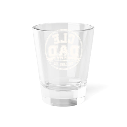 CLE Dad Shot Glass - The Land 216 Vintage Cleveland Whiskey Shooter (1.5 oz)