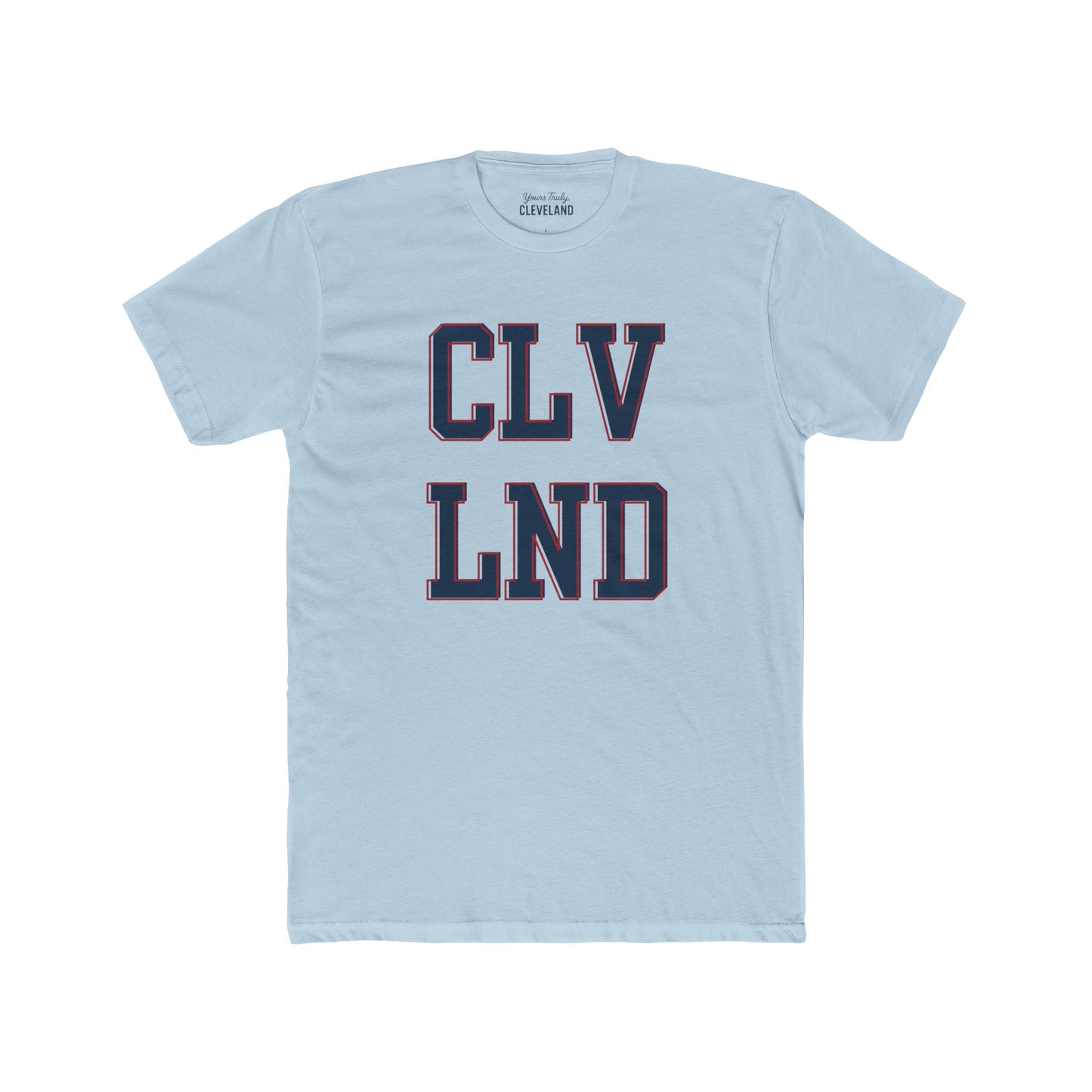 Cleveland Retro Block Letter T-Shirt — CLV LND Vintage City Tee
