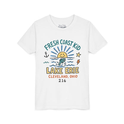 Fresh Coast Kid Youth Tee — Lake Erie Cleveland 216 Kids Graphic Shirt