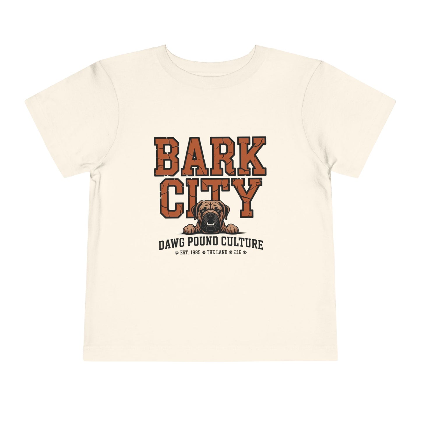 Bark City Toddler Tee — Cleveland Dawg Pound Kids Graphic Shirt