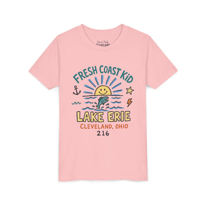 Fresh Coast Kid Youth Tee — Lake Erie Cleveland 216 Kids Graphic Shirt