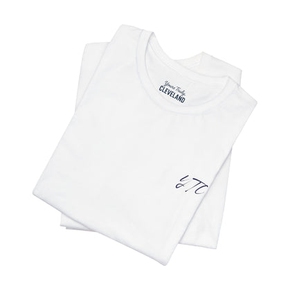 Yours Truly, Cleveland Embroidered Script Tee