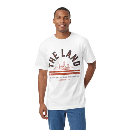 The Land Cleveland Skyline T‑Shirt — Retro Cityscape Tee