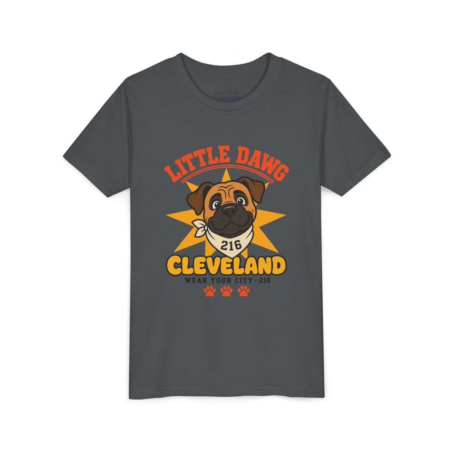 Little Dawg Youth Tee — Cleveland Kids Mascot Graphic Shirt