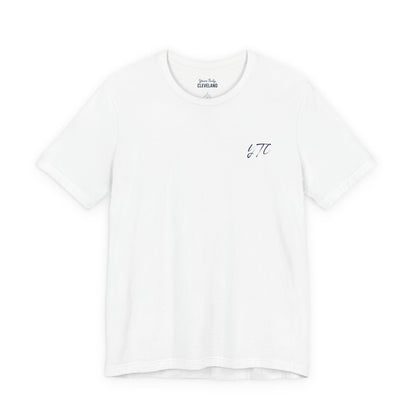 Yours Truly, Cleveland Embroidered Script Tee