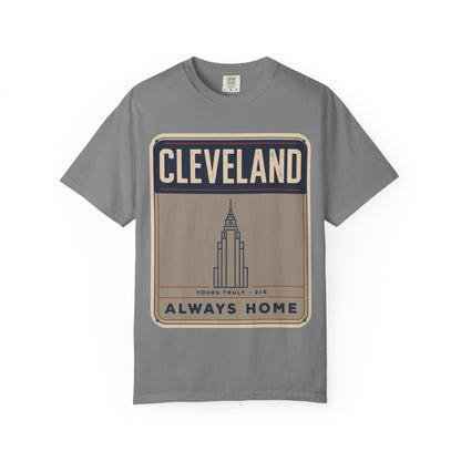 Cleveland Always Home T-Shirt — Retro Skyline Heritage Tee