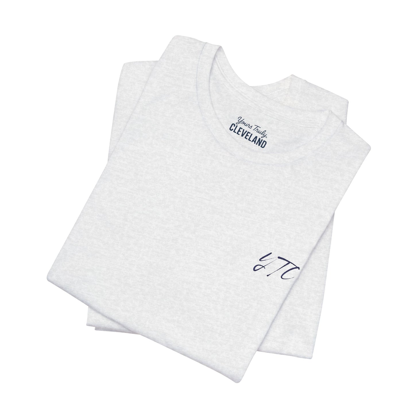 Yours Truly, Cleveland Embroidered Script Tee