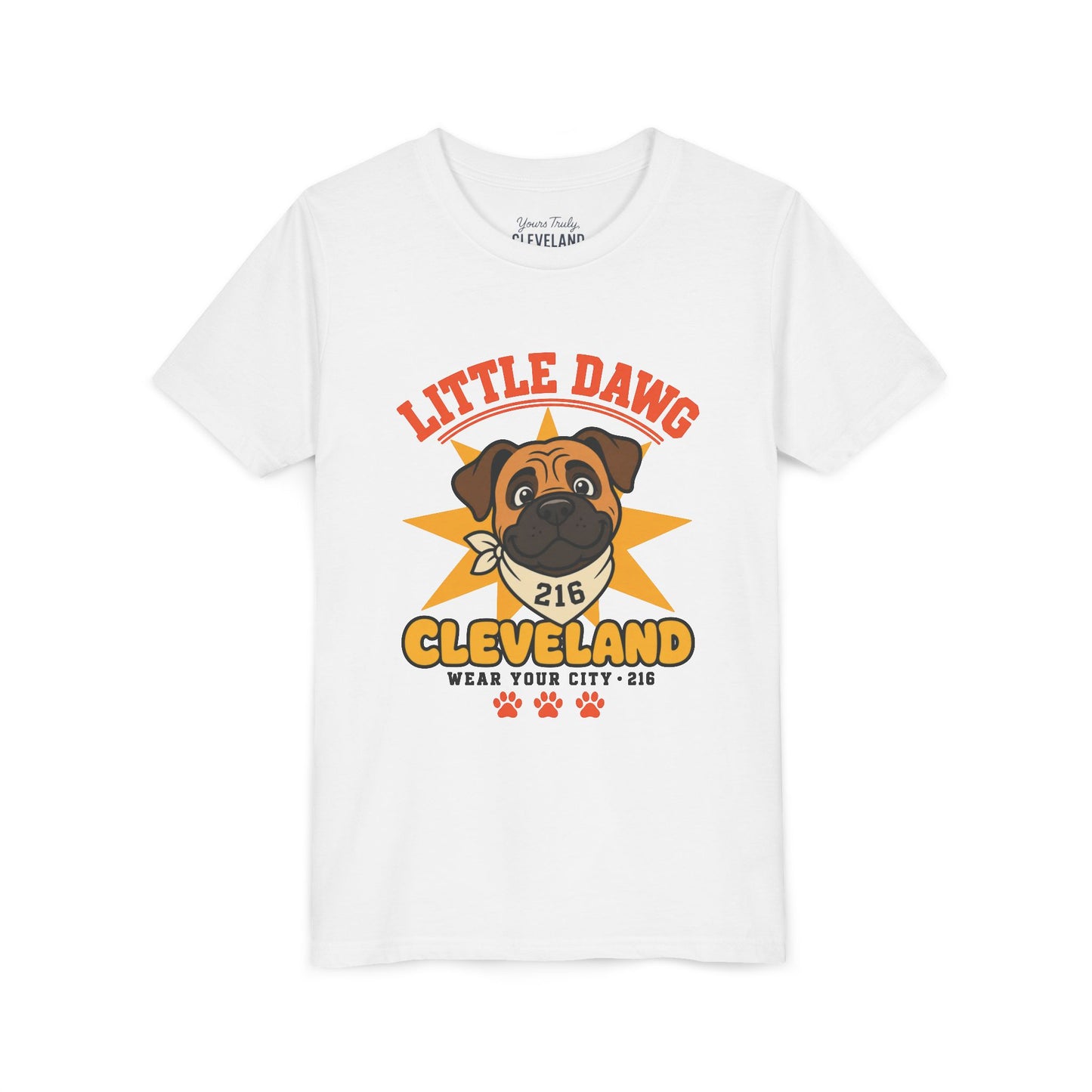 Little Dawg Youth Tee — Cleveland Kids Mascot Graphic Shirt
