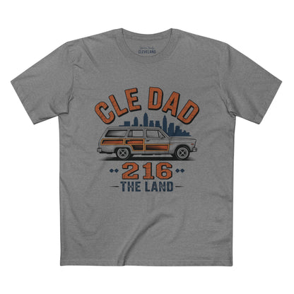T-Shirt — "CLE DAD 216 The Land" Vintage Cleveland Dad Tee