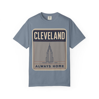 Cleveland Always Home T-Shirt — Retro Skyline Heritage Tee