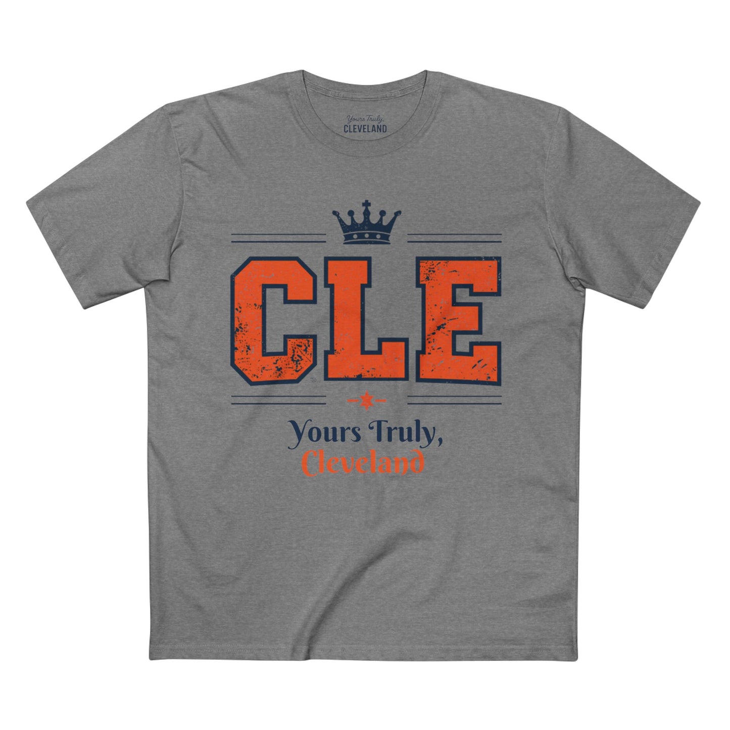 CLE Crown T‑Shirt — "Yours Truly, Cleveland" Retro City Tee