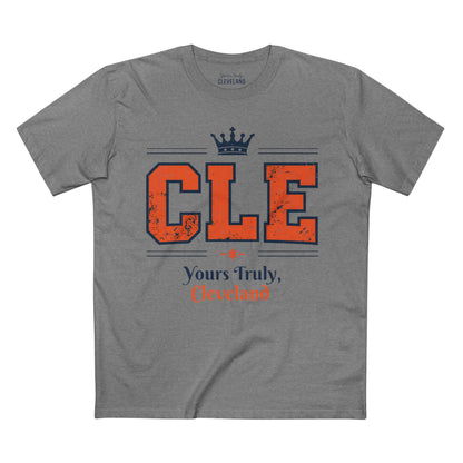 CLE Crown T‑Shirt — "Yours Truly, Cleveland" Retro City Tee