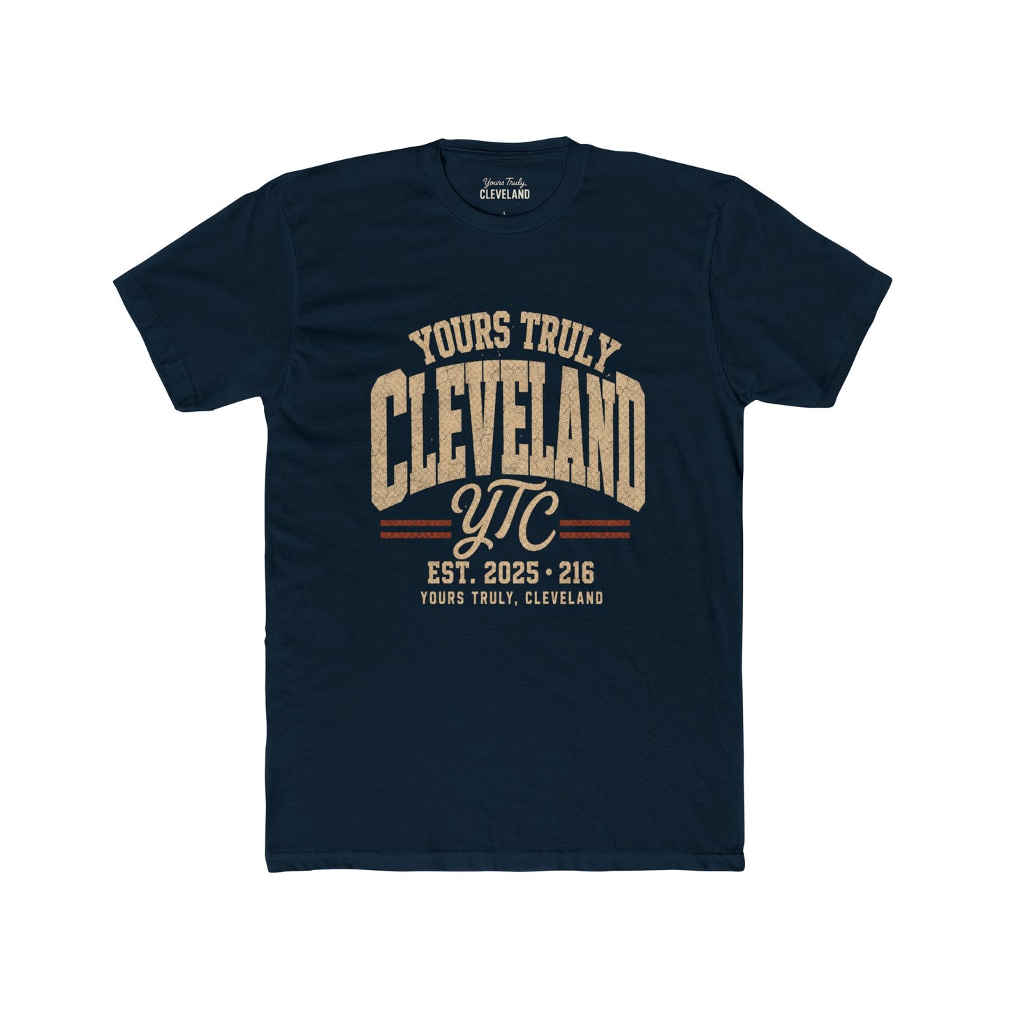 YTC Collegiate Tee — Yours Truly Cleveland Vintage Arch Graphic