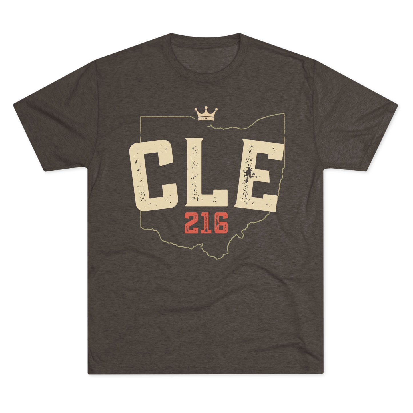 CLE 216 Ohio Outline Tri-Blend Tee