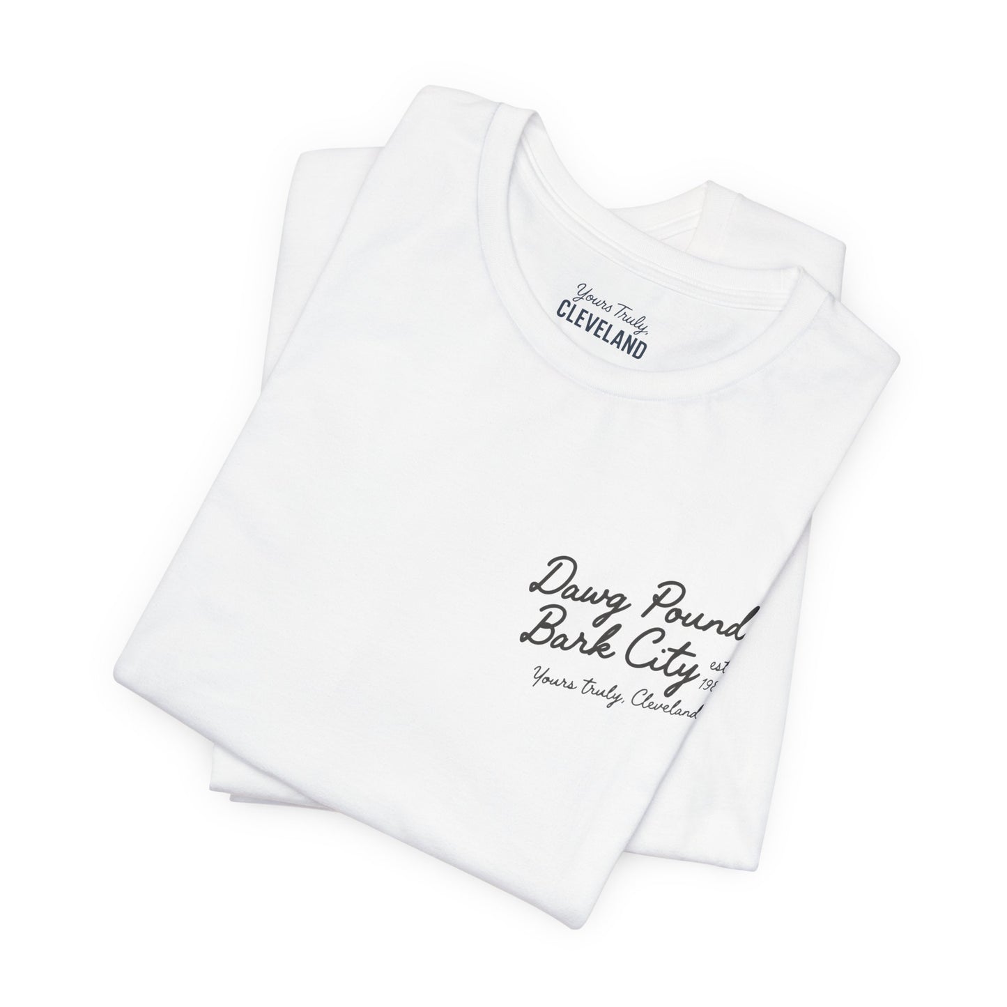 Dawg Pound Bark City Tee — Yours Truly Cleveland Bulldog Graphic T-Shirt