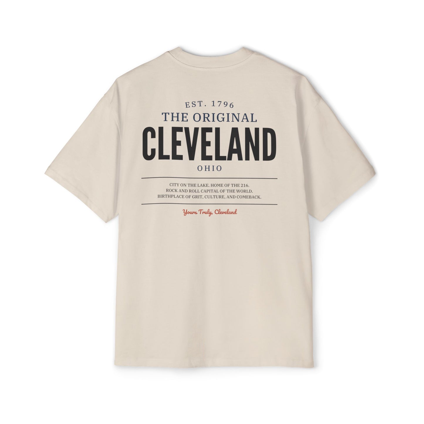 Cleveland Vintage Logo Oversized Tee — Premium Heavyweight
