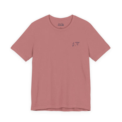 Yours Truly, Cleveland Embroidered Script Tee
