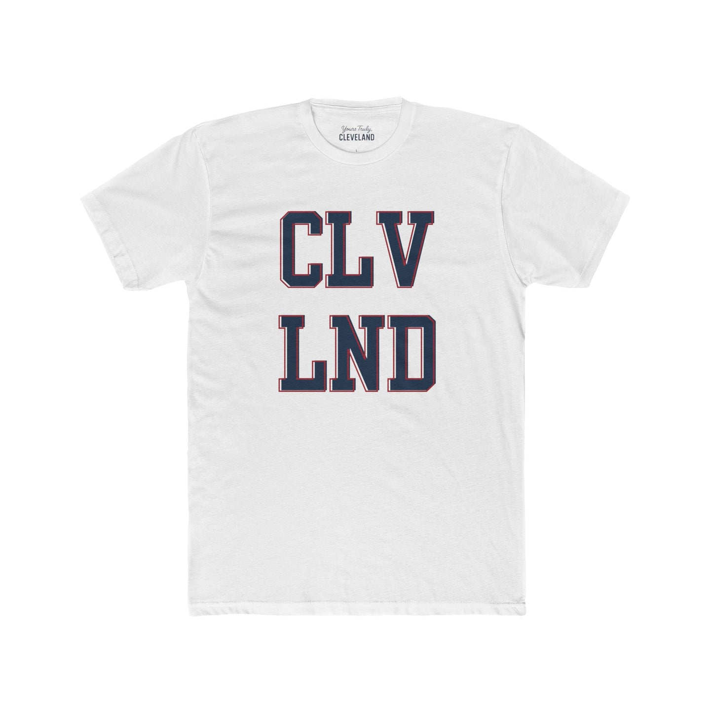Cleveland Retro Block Letter T-Shirt — CLV LND Vintage City Tee