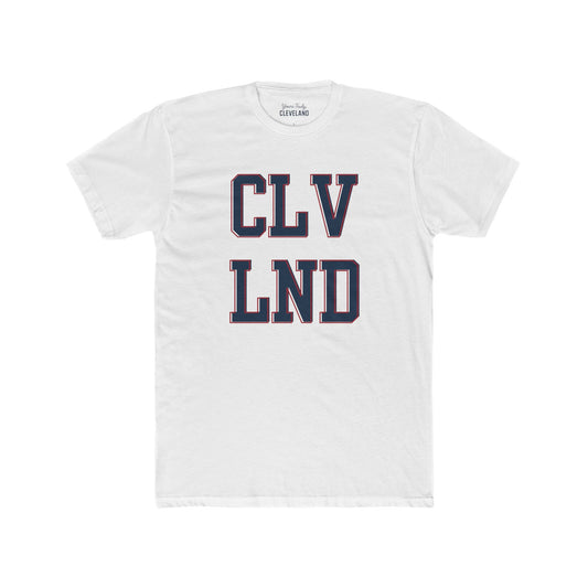 Cleveland Retro Block Letter T-Shirt — CLV LND Vintage City Tee
