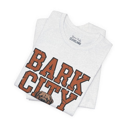 Dawg Pound Bark City Tee — Yours Truly Cleveland Football Script T-Shirt