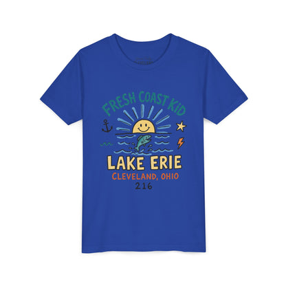 Fresh Coast Kid Youth Tee — Lake Erie Cleveland 216 Kids Graphic Shirt