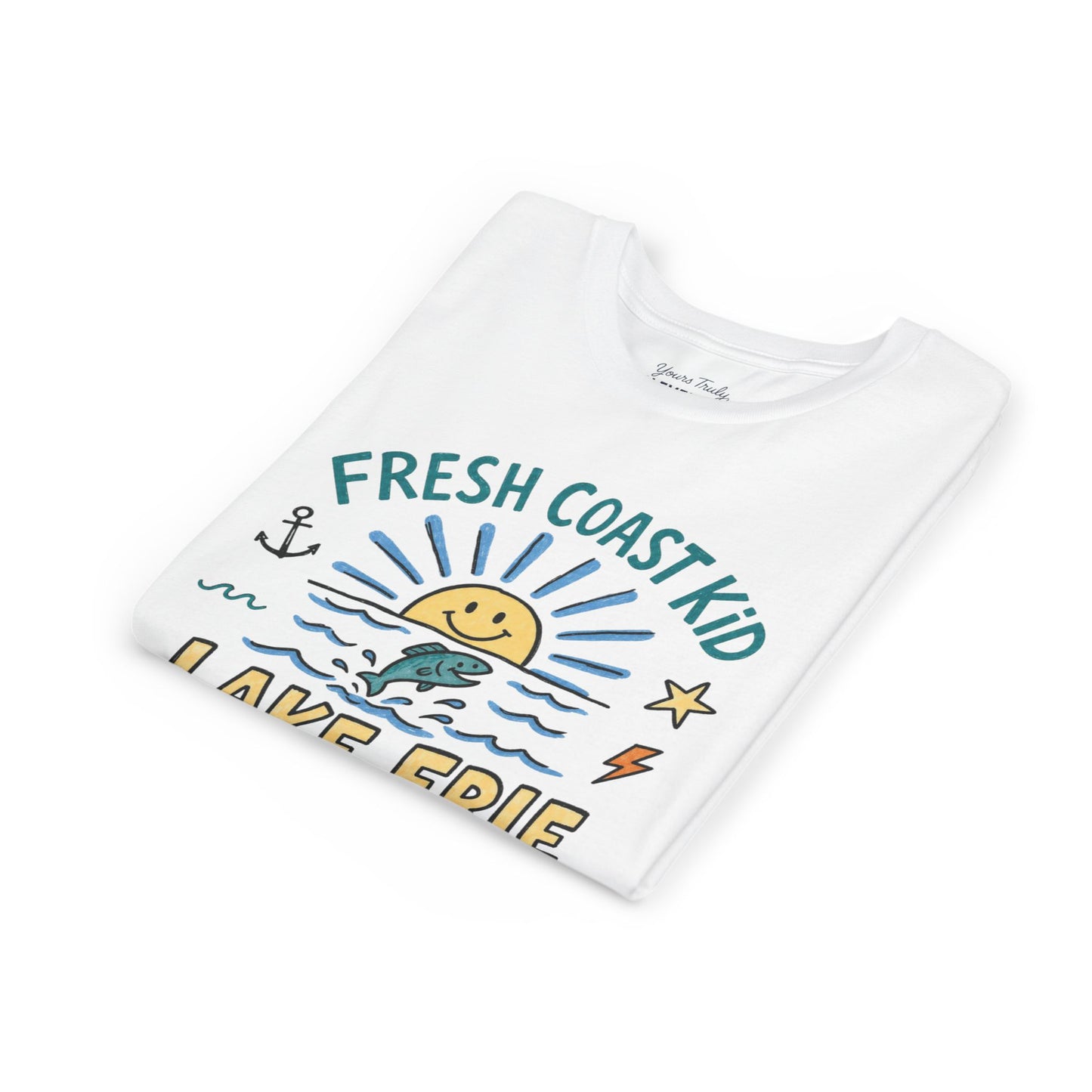 Fresh Coast Kid Youth Tee — Lake Erie Cleveland 216 Kids Graphic Shirt