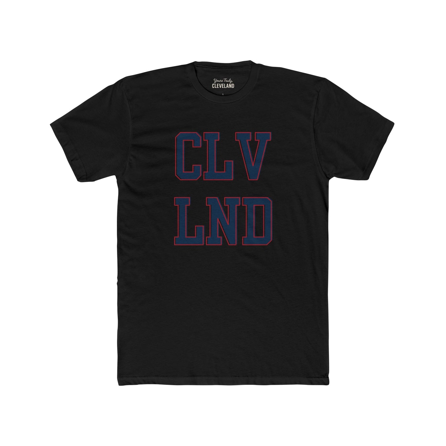 Cleveland Retro Block Letter T-Shirt — CLV LND Vintage City Tee