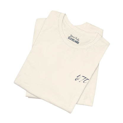 Yours Truly, Cleveland Embroidered Script Tee