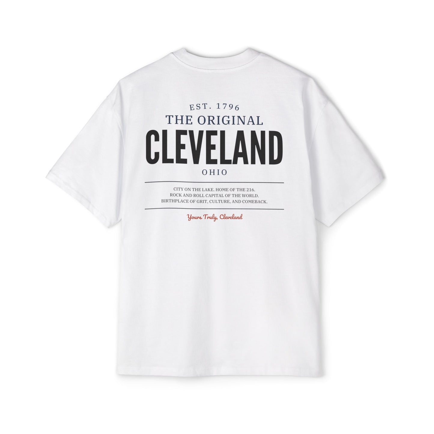 Cleveland Vintage Logo Oversized Tee — Premium Heavyweight