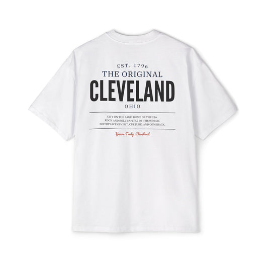Cleveland Vintage Logo Oversized Tee — Premium Heavyweight