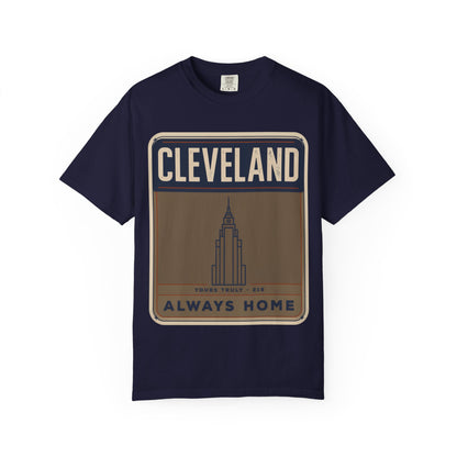 Cleveland Always Home T-Shirt — Retro Skyline Heritage Tee
