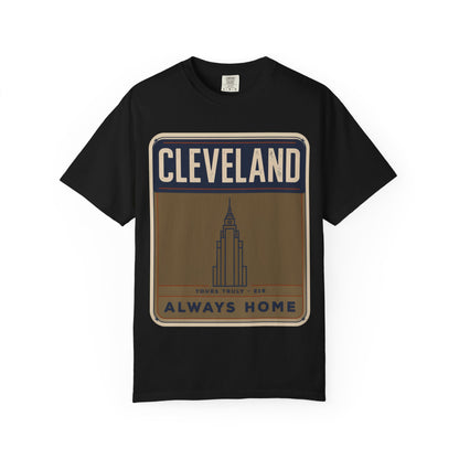 Cleveland Always Home T-Shirt — Retro Skyline Heritage Tee