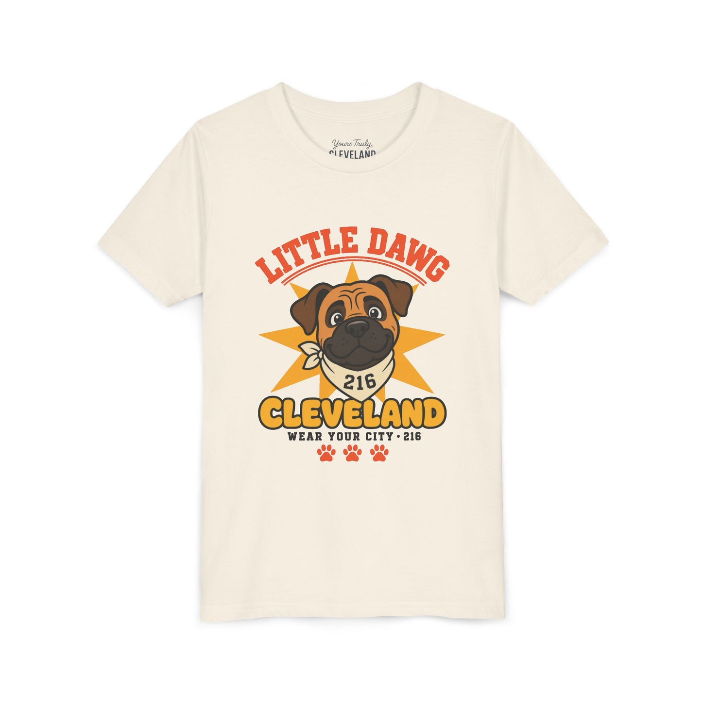 Little Dawg Youth Tee — Cleveland Kids Mascot Graphic Shirt