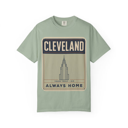 Cleveland Always Home T-Shirt — Retro Skyline Heritage Tee