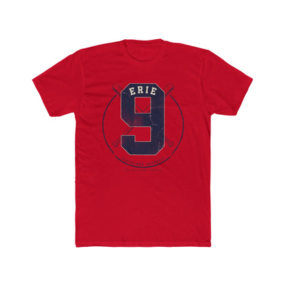 Erie 9 Baseball Tee — Cleveland Vintage Number Graphic