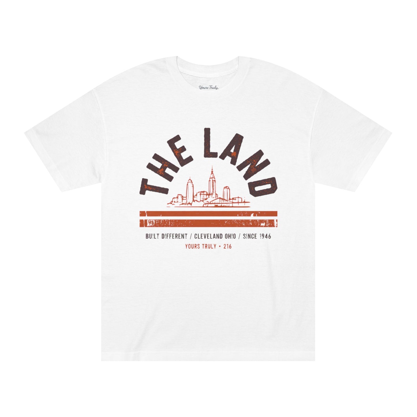 The Land Cleveland Skyline T‑Shirt — Retro Cityscape Tee