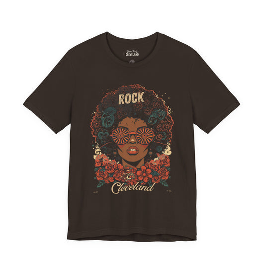 Rock Cleveland Retro Afro Floral Tee