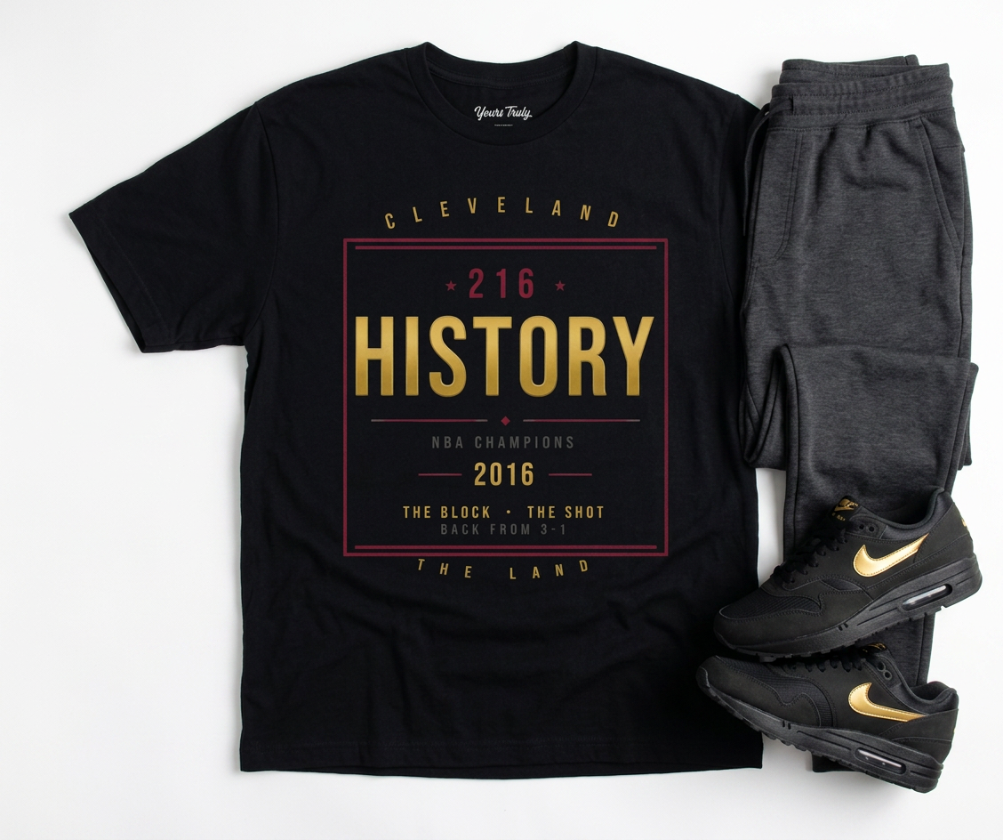 Cleveland 216 History Tee — 2016 NBA Champions Tribute T-Shirt