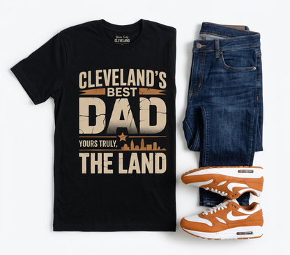 Cleveland's Best Dad T-Shirt — The Land Skyline Father’s Day Tee