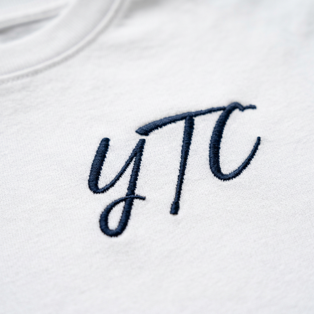 Yours Truly, Cleveland Embroidered Script Tee