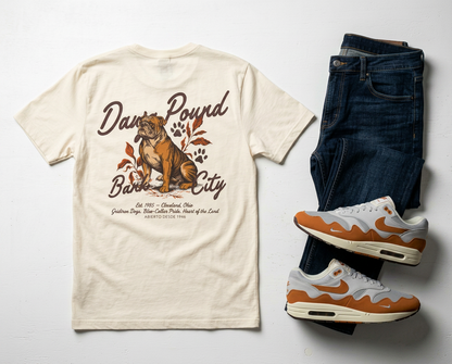 Dawg Pound Bark City Tee — Yours Truly Cleveland Bulldog Graphic T-Shirt