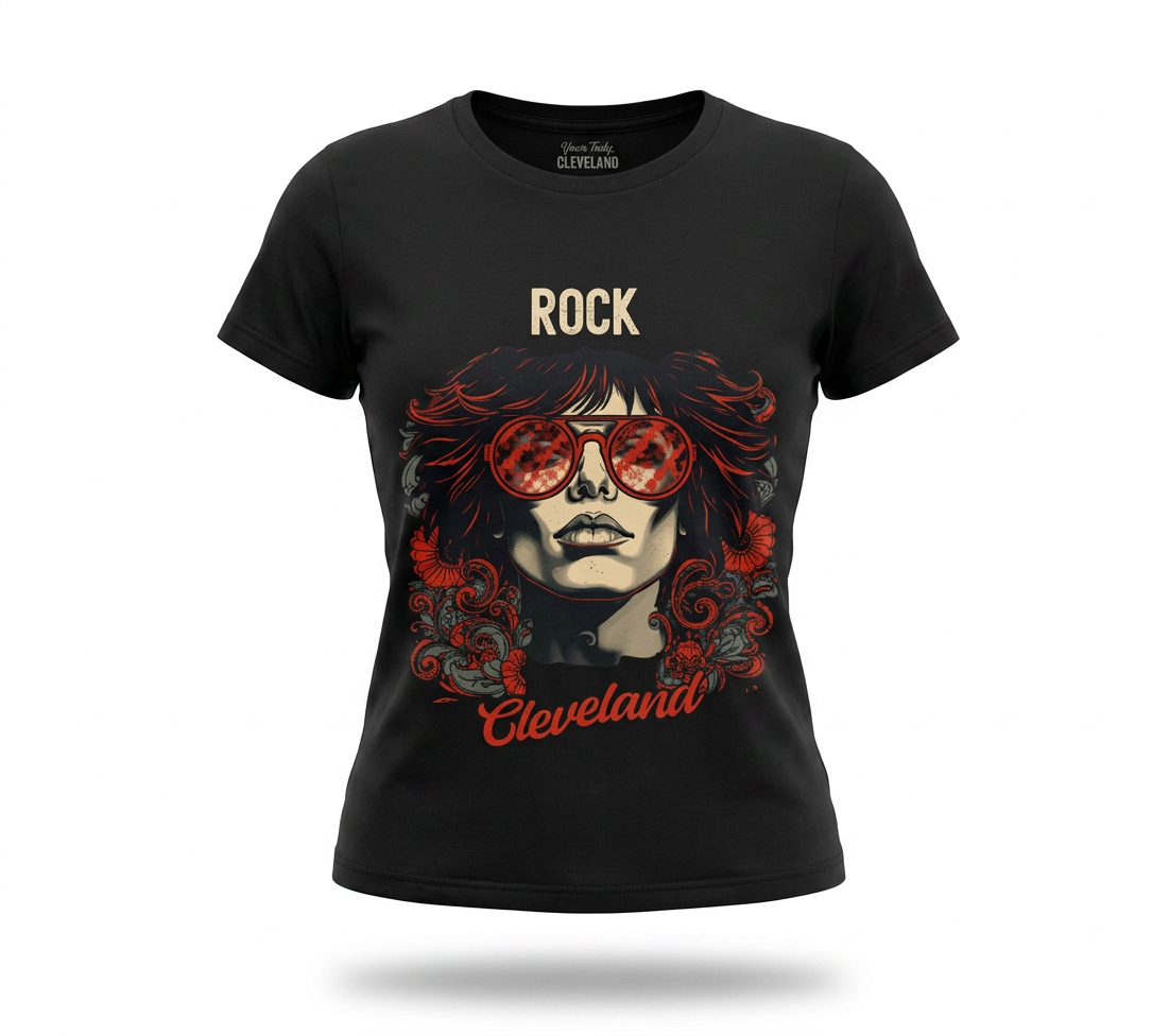 Rock Cleveland Guitarist Portrait Tee