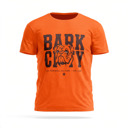 Bark City Tee — Cleveland Skyline Dog-Lover Graphic